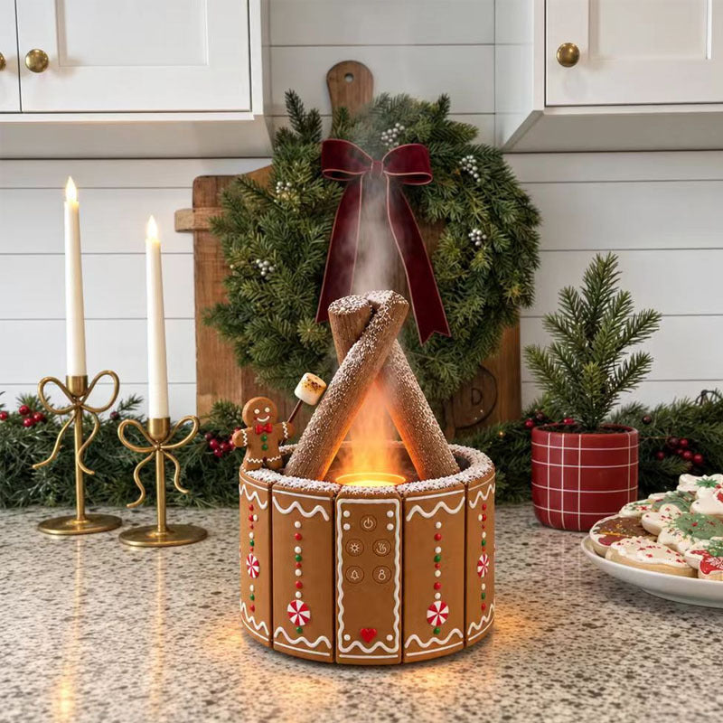 Christmas Themed Hand Painted Aroma Diffuser Decorative. Features charming Christmas-themed figures like Santa Claus and Candy Man, perfect for seasonal decoration and gift-giving.
