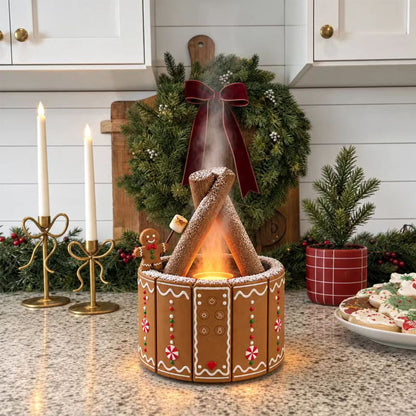 Christmas Themed Hand Painted Aroma Diffuser Decorative. Features charming Christmas-themed figures like Santa Claus and Candy Man, perfect for seasonal decoration and gift-giving.
