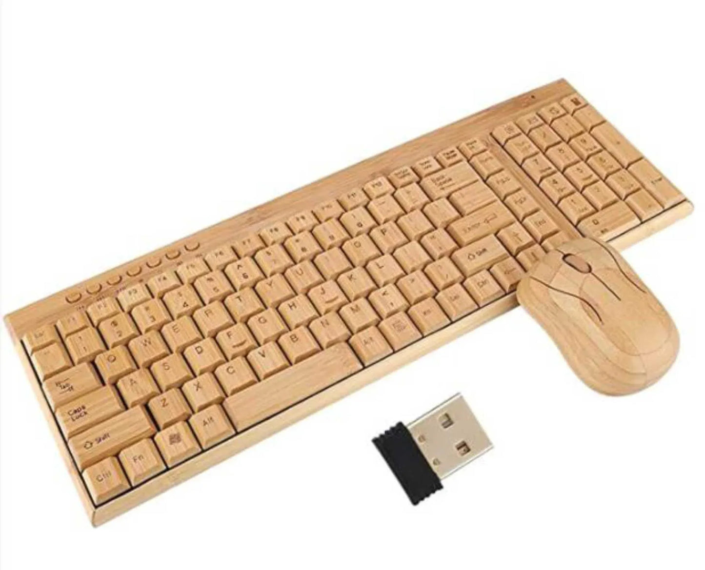 Bamboo wooden mouse and keyboard - ZeeTec Store