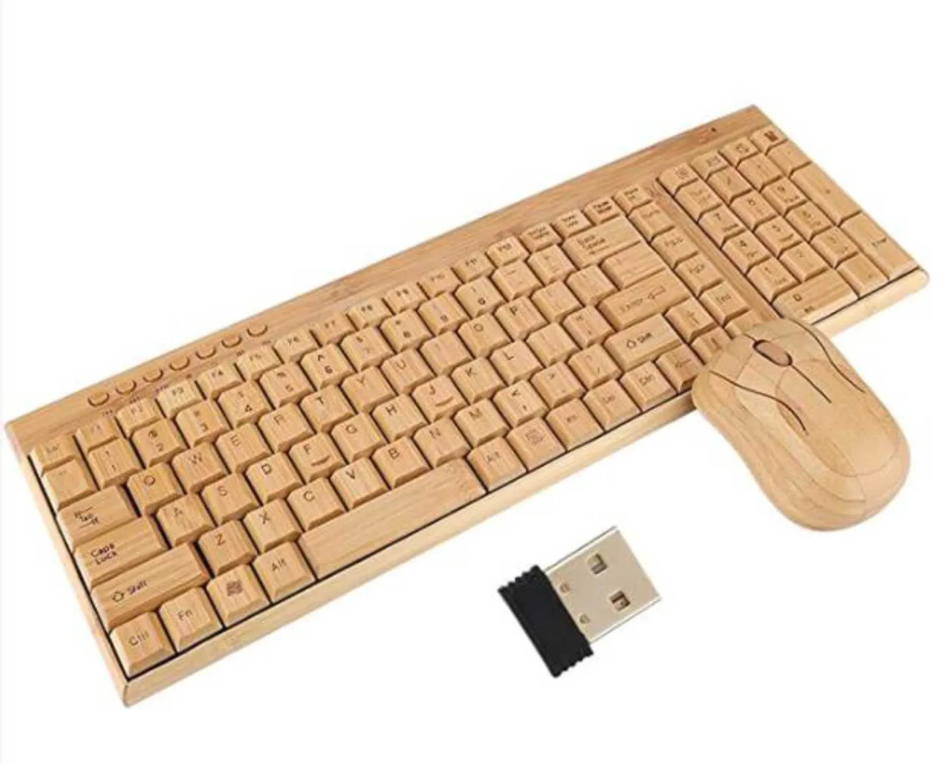 Bamboo wooden mouse and keyboard - ZeeTec Store
