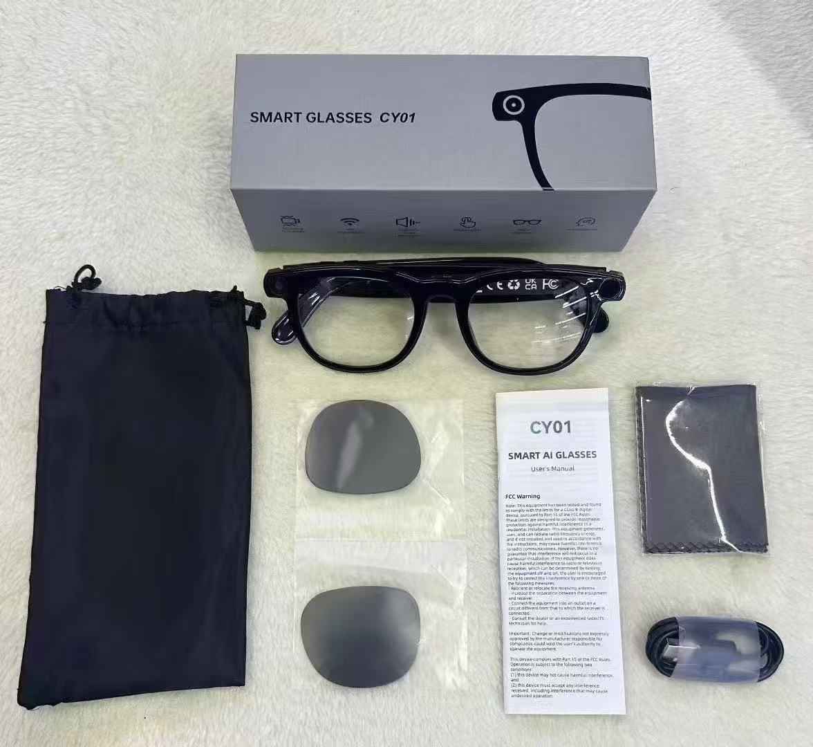 Smart Glasses with Camera AI Translation Bluetooth