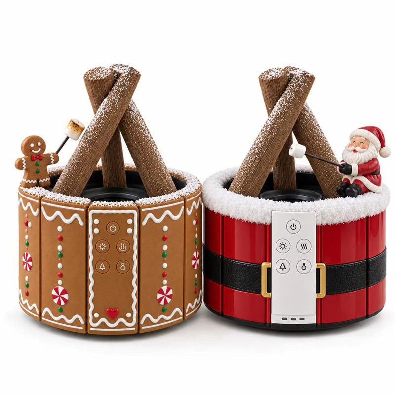 Christmas Themed Hand Painted Aroma Diffuser Decorative. Features charming Christmas-themed figures like Santa Claus and Candy Man, perfect for seasonal decoration and gift-giving.