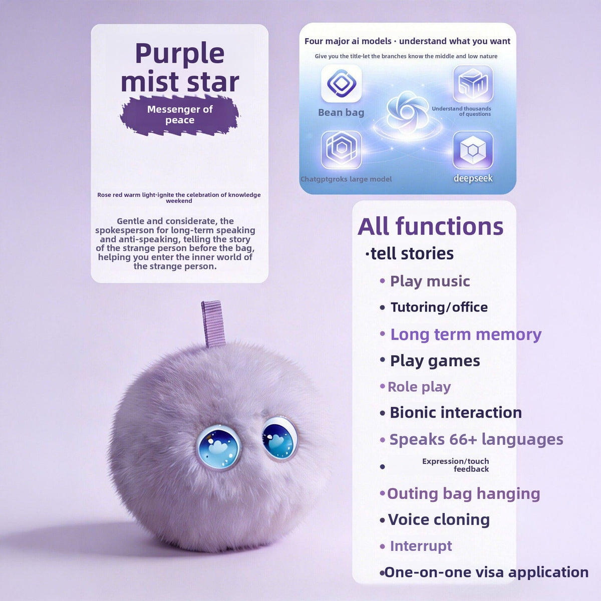 AI Interactive Plush Learning Companion AI Interaction Conversation