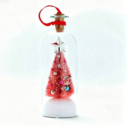 Christmas Tree Recording Message Bottle Festive Season