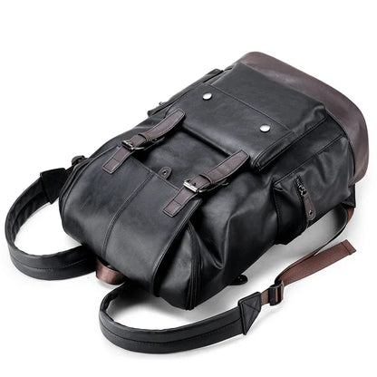 Retro PU Leather Laptop Backpack - ZeeTec Store