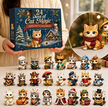 Cute Cat Theme  Advent Calendar Blind Box Christmas Countdown Surprise Gift Interactive Fun