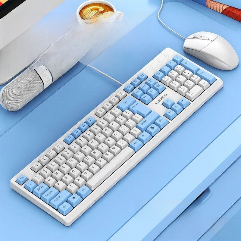 Office keyboard and mouse wired Magnetic Axis 104 keys