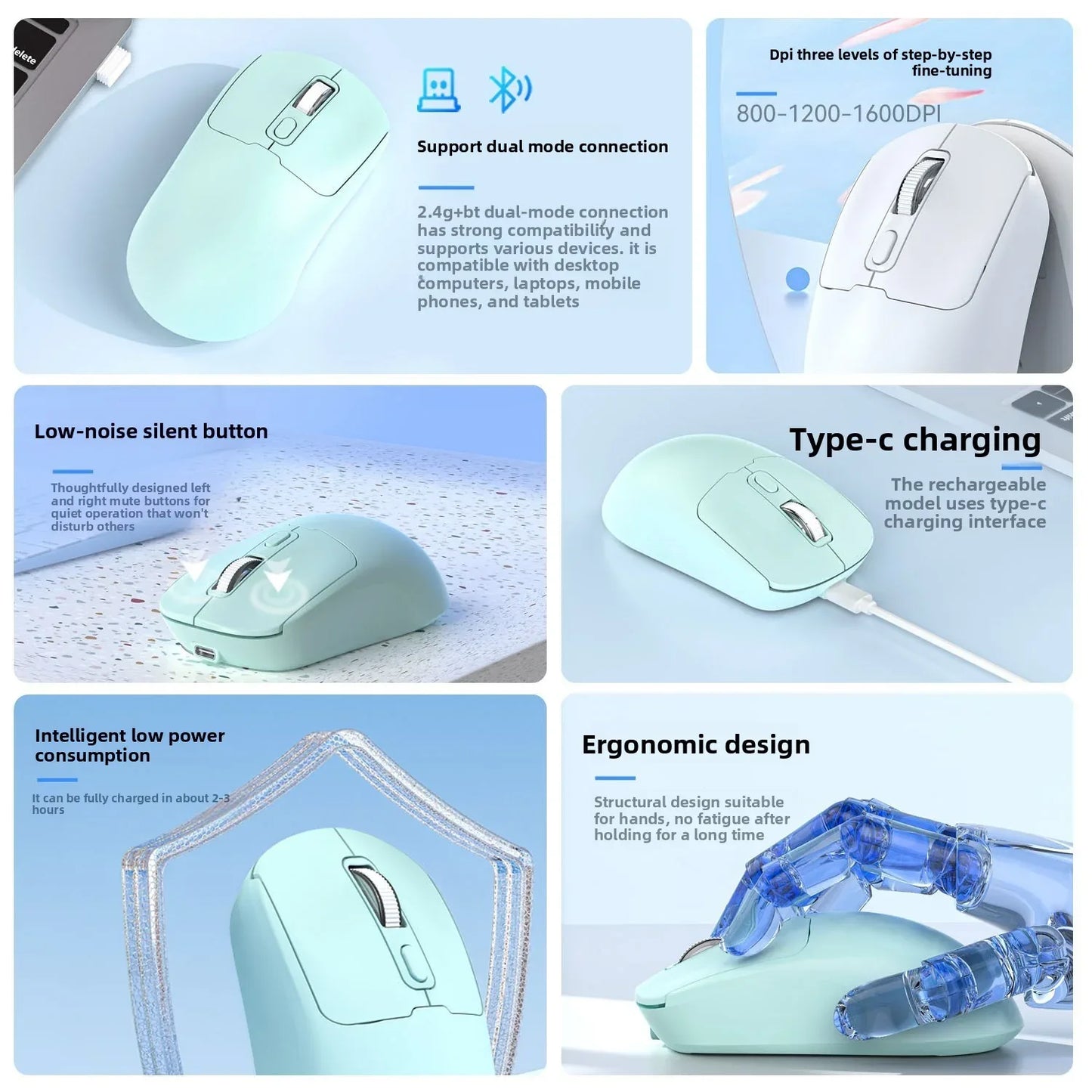 Wireless Computer Mouse - Ergonomic Design and Long Battery Life - ZeeTec Store