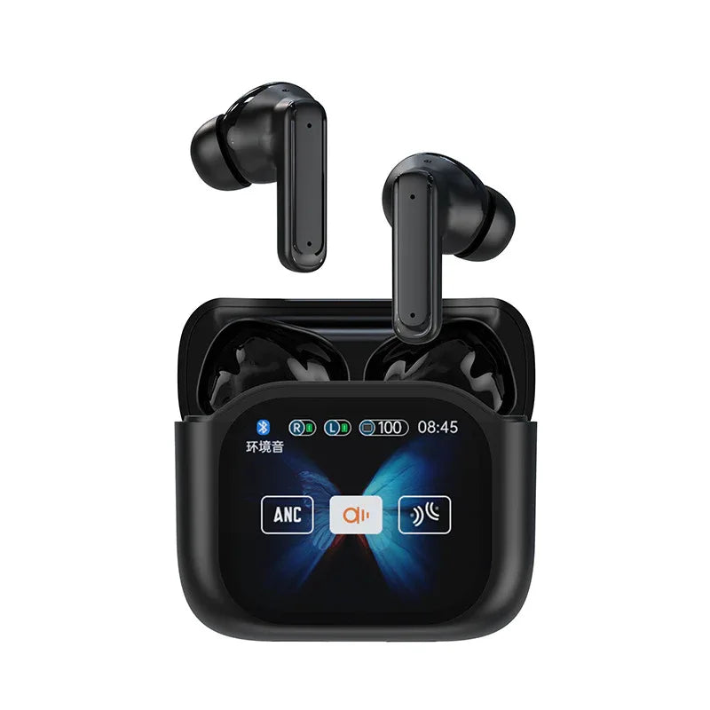 LED Bluetooth Headset with ANC, ENC, Touch Screen, and AI Translation - ZeeTec Store