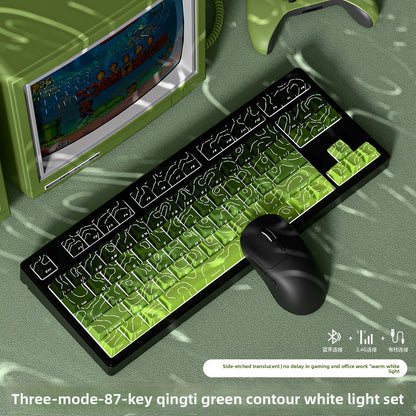 Wireless Mechanical Keyboard with Bluetooth Triple-Mode Connectivity