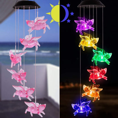 Solar garden lamp LED Lighting Wind Chine Design for Festive Season