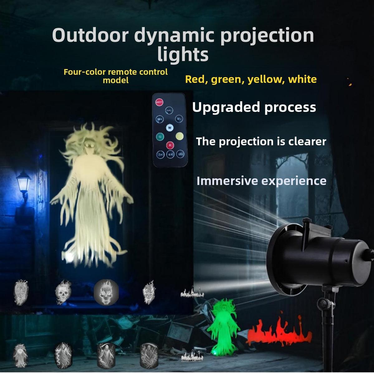 LED projection lamp Water Pattern Halloween Festive