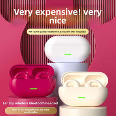 Clip Ear Bone Conduction Bluetooth Headset, Wireless Charging, Noise Reduction, Bone Conduction Technology, Bilateral Stereo, Long battery life for extended usage