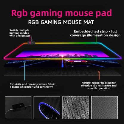 Colorful LED Mouse Pad for Enhanced Gaming Experience - Super Large Luminous Design - ZeeTec Store