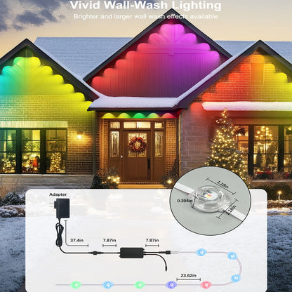 Waterproof RGB Smart LED String Lights with App Control