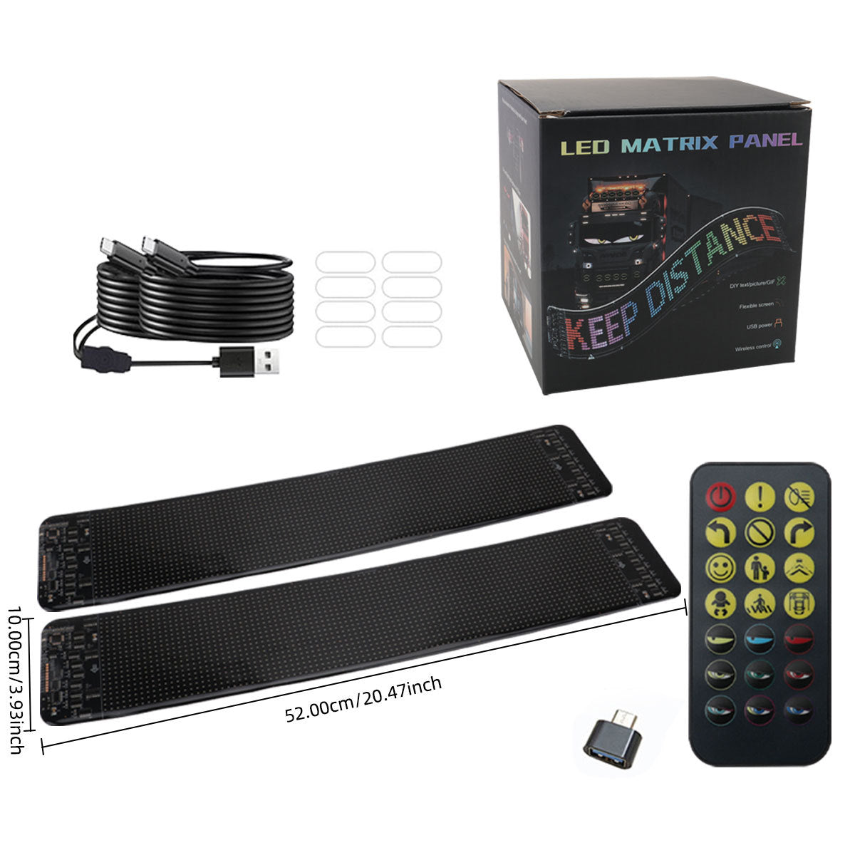 Flexible LED Car Display Screen with Bluetooth Control