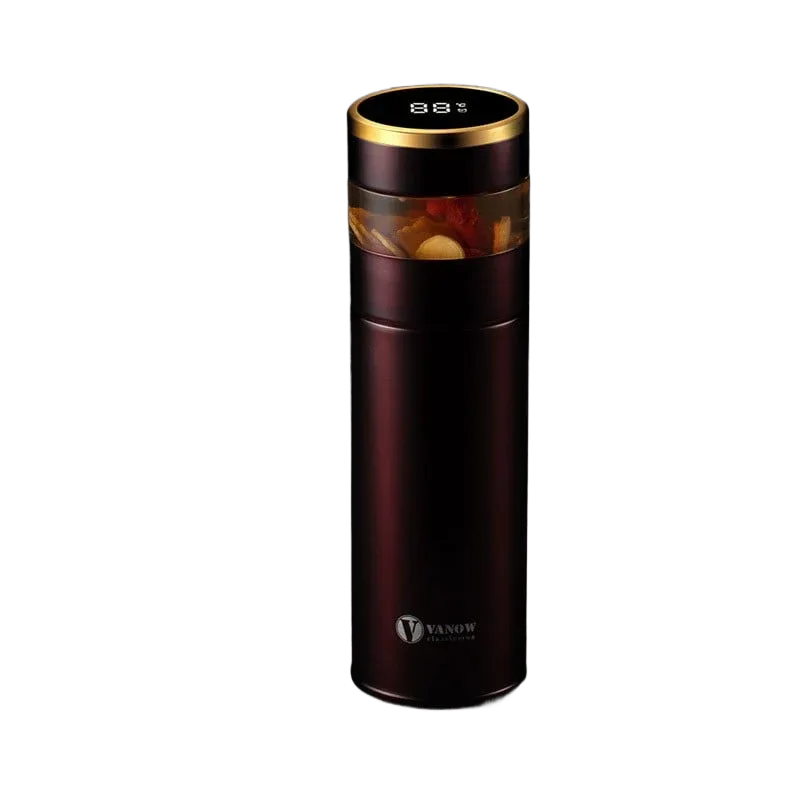 Smart Temperature Display Vacuum Cup 500ML with Tea Strainer - Premium 316 Stainless Steel Insulation - ZeeTec Store