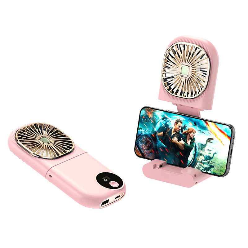 Foldable USB Handheld Fan with Power Bank Function