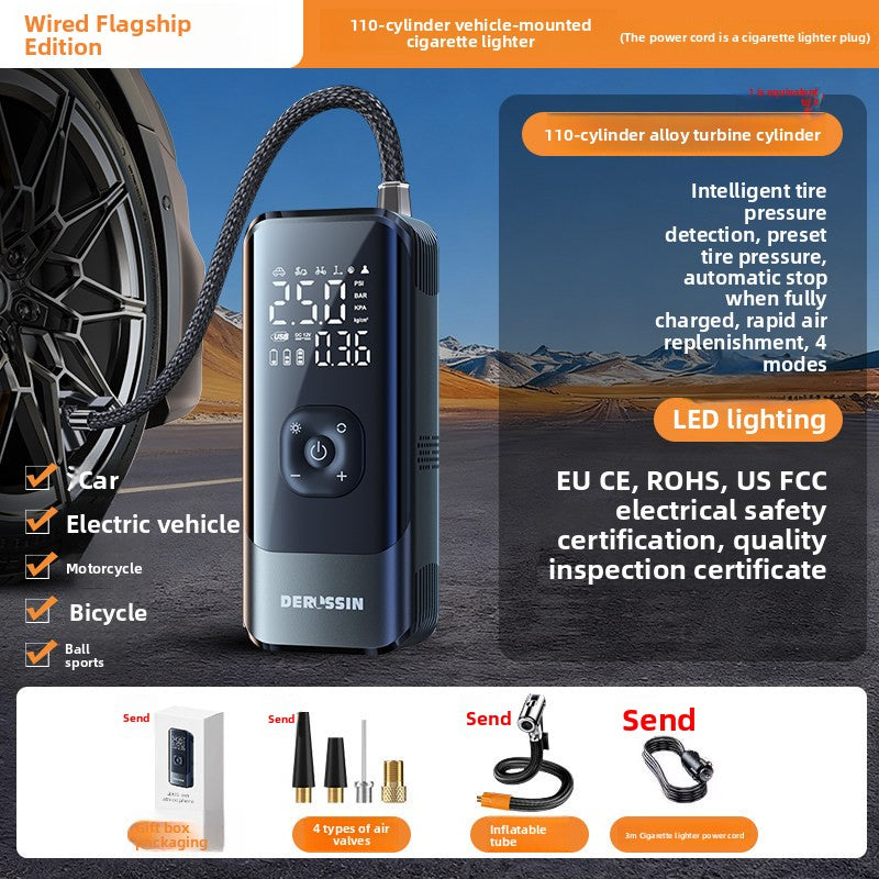 Portable Wireless Car Tire Inflator with Digital Display