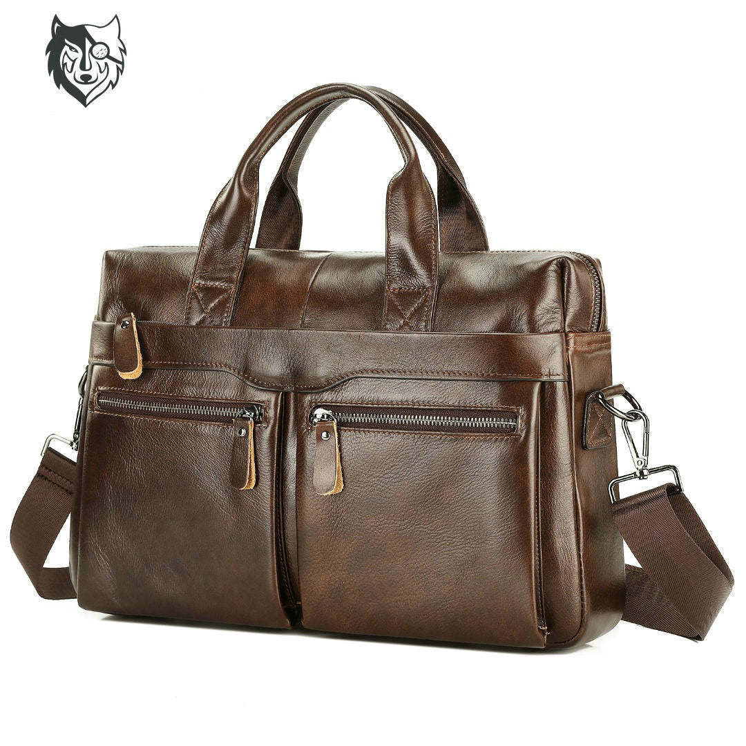 Men's Leather Laptop Briefcase