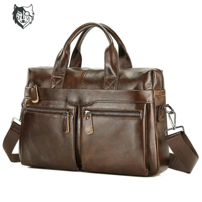 Men's Leather Laptop Briefcase