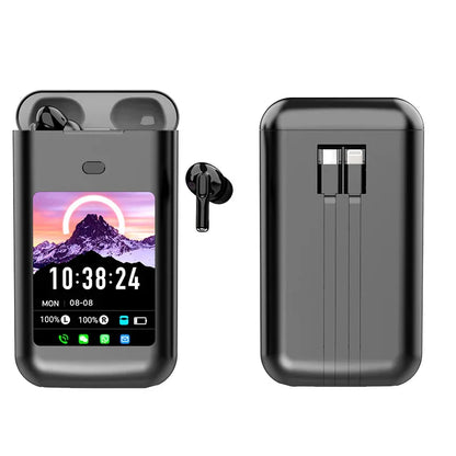 Power Bank with Headphones: Built-in Screen and Bluetooth Functionality - ZeeTec Store