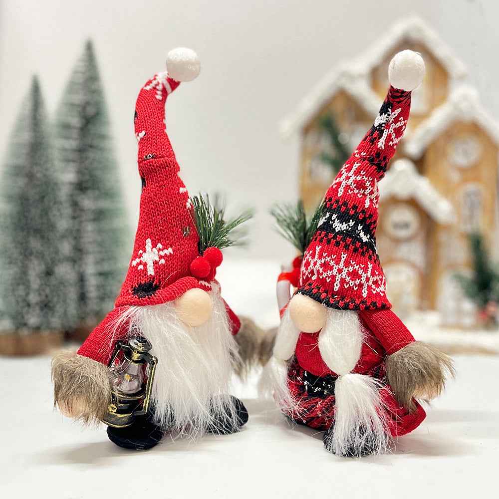 Knitted Hat Faceless Dwarf Doll Christmas Decoration