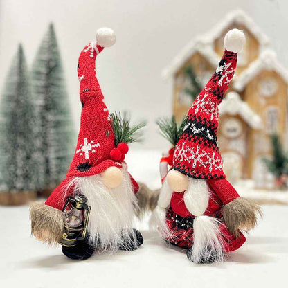 Knitted Hat Faceless Dwarf Doll Christmas Decoration