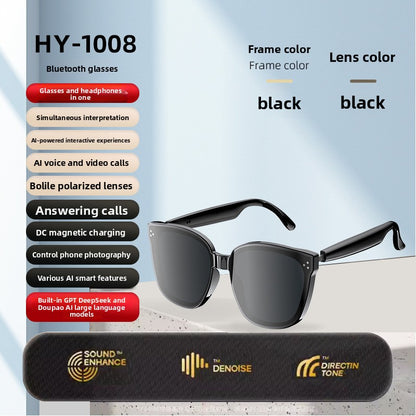 Smart AI Bluetooth Glasses with Translation and Music