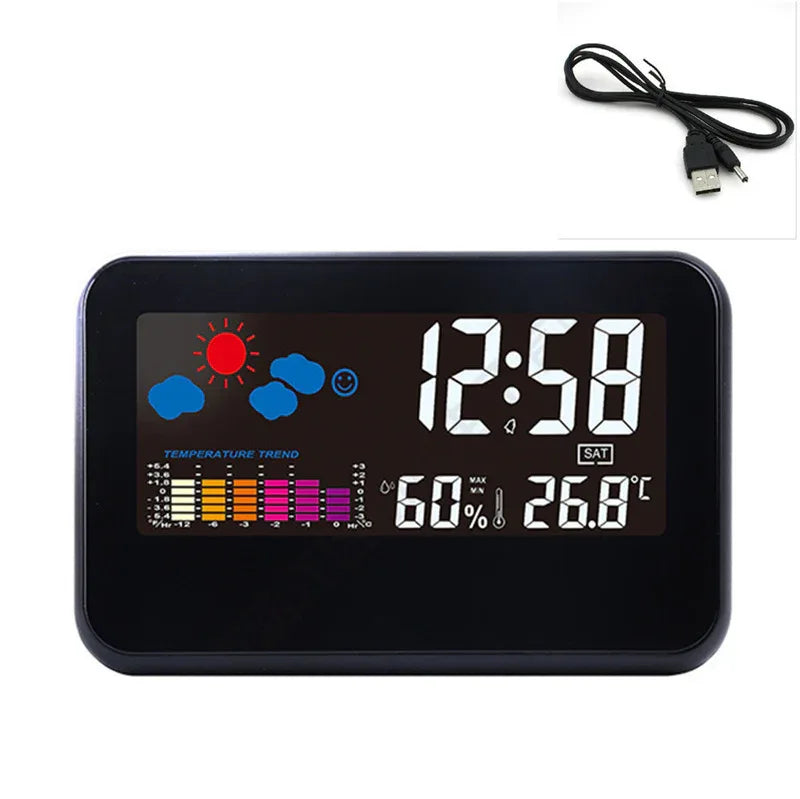 Color Screen Weather Clock for Accurate Time and Weather Updates - ZeeTec Store