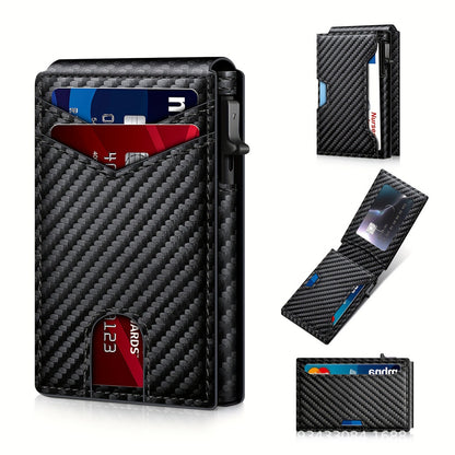 Leather Two-fold Wallet Card Holder