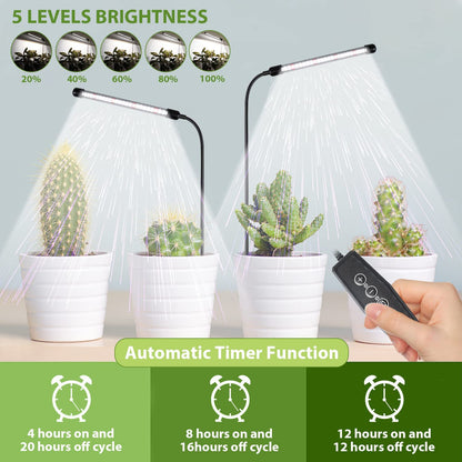 Smart Planting Adjustable LED Plant Growth Light with Timer
