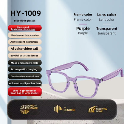 Smart AI Bluetooth Glasses with Translation and Music
