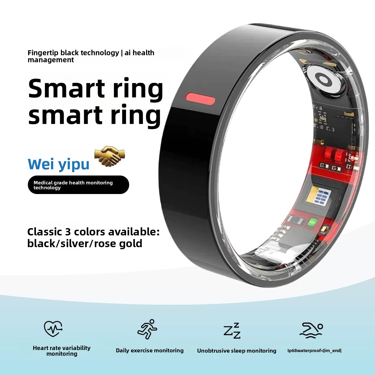 Smart Health Monitoring Ring with Sleep Tracking