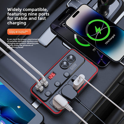 Universal Car Power Inverter with Digital Display