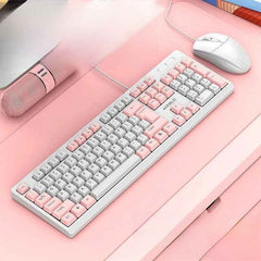 Office keyboard and mouse wired Magnetic Axis 104 keys