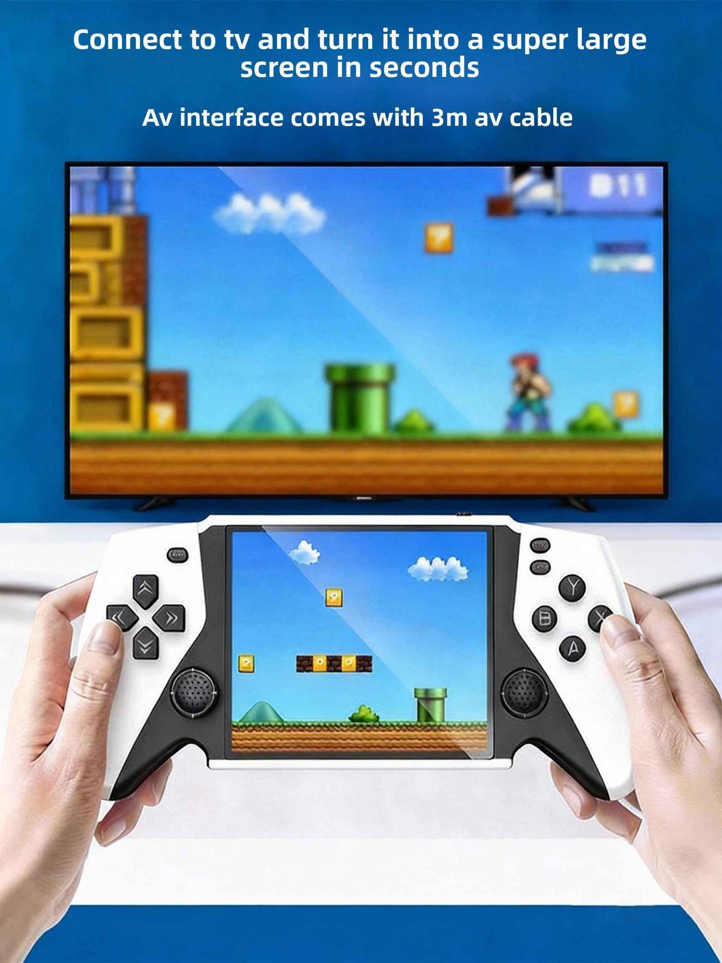 Handheld Game Console with Large Screen 3.5” and Eye Protection, Dual-Player Mode