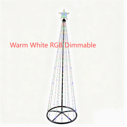 Iron Tapered Rotating Branch LED Christmas Tree Light with RGB