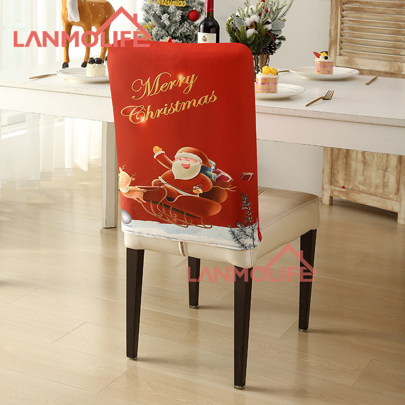 Christmas chair back cover Festive Decorative Design