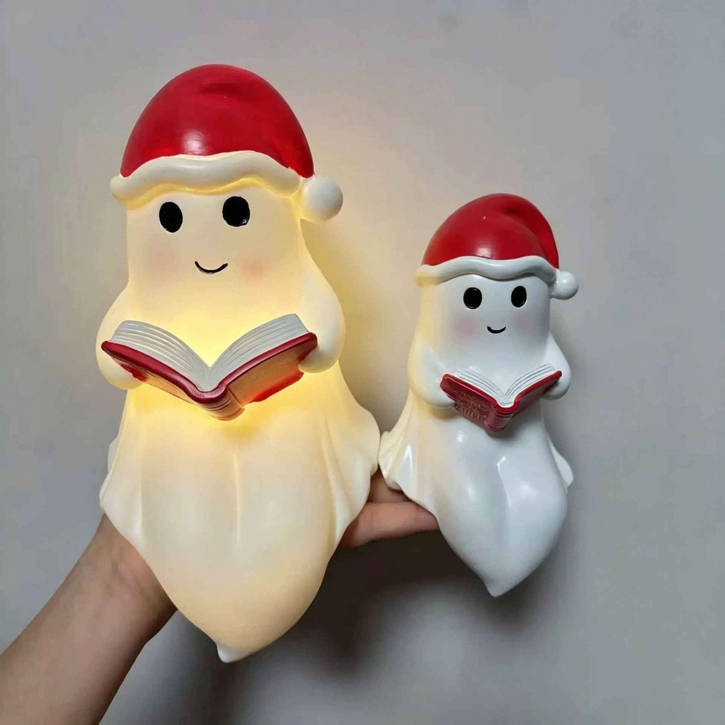 Cute Ghost Reading Book Lamp Christmas Night Light