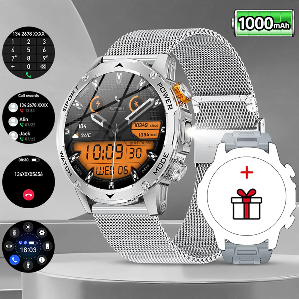 Bluetooth Smart Watch - Advanced Fitness Tracking & Notifications - ZeeTec Store