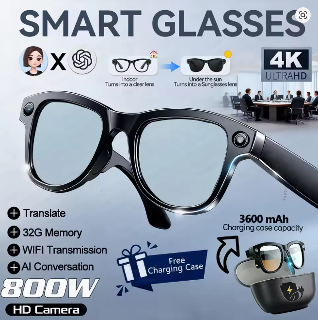 Smart Glasses with Camera and Real-Time Translation Features - ZeeTec Store