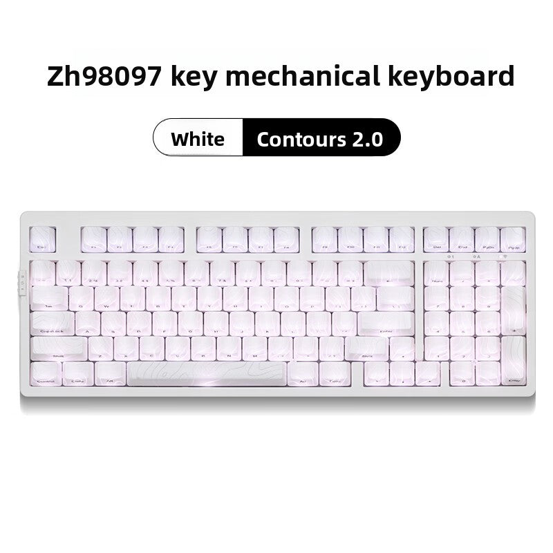 ZH980 Mechanical Keyboard Tri mode Spider web Design Backlight RGB