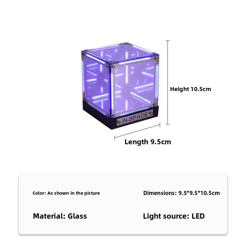 Four-Dimensional Infinite Abyss Cube LED Table Lamp