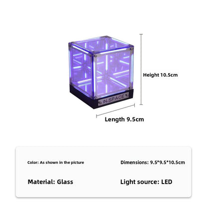 Four-Dimensional Infinite Abyss Cube LED Table Lamp