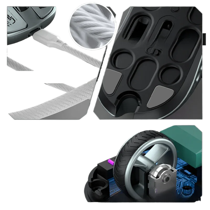 Hollow-out Wireless Gaming Mouse with Three-mode Connectivity for Ultimate Performance - ZeeTec Store