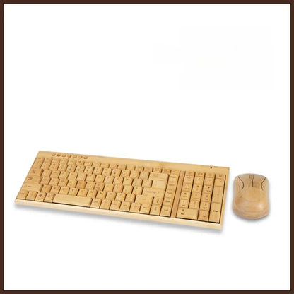 Bamboo wooden mouse and keyboard - ZeeTec Store