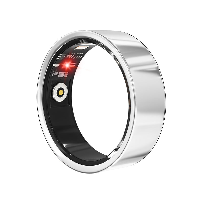 Slim Design Smart Ring with charging box,Tracks:Heart Rate|Blood Oxygen|Sleep Monitoring|Step Counting,Free app (No Subscription)