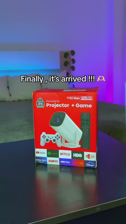 P50 MAX LED Gaming Projector 1080P HD | 4K Support, Auto Focus, 450 Lumens, 2+16GB | Home Theater, TV & Video Game Projector (H713)