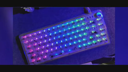 ATTACK SHARK K75 RGB Transparent Compact Gaming Mechanical Keyboard Tri Mode